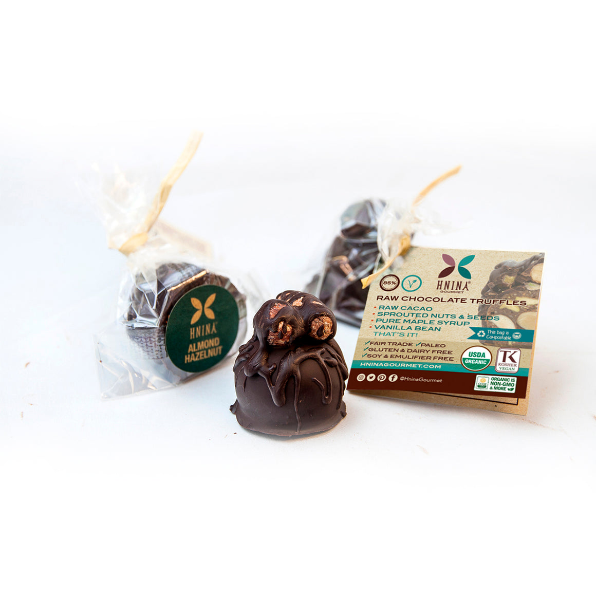 Almond + Hazelnut Raw Chocolate Truffles