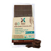 HNINA Organic Fairtrade Raw Dark Chocolate Madame Bars that are Free of sugar, emulsifier, dairy, preservatives and are enclosed into a wood cellulose compostable packaging. 